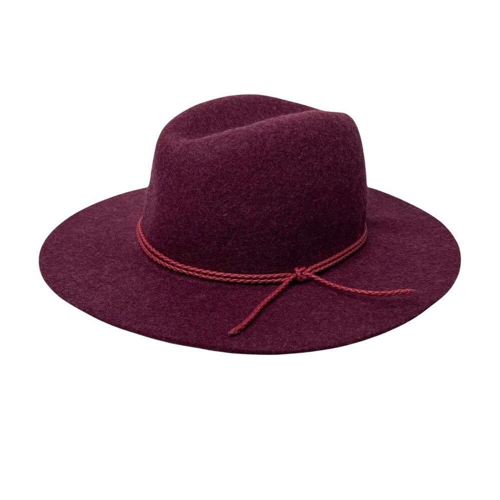 NEW GAP 100% wool fedora hat Size M/L‎ beet wine color